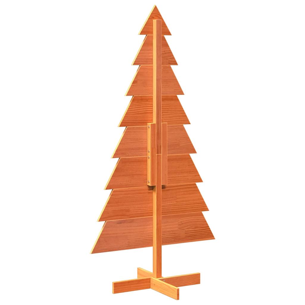 vidaXL Árbol Navidad de adorno madera maciza pino marrón cera 150 cm