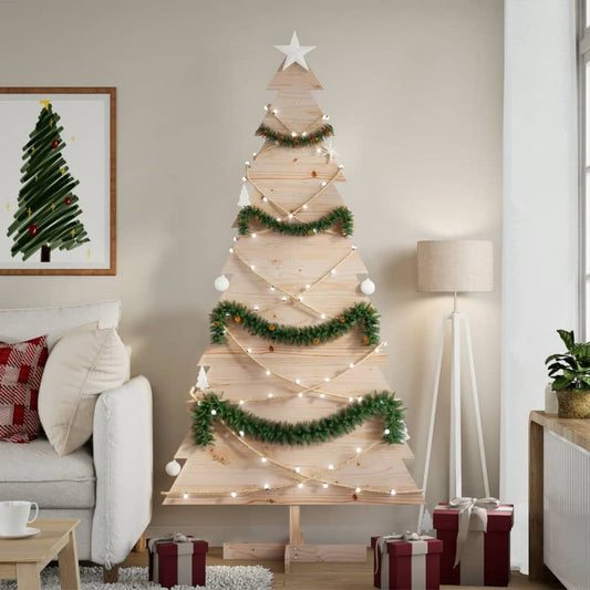 vidaXL Árbol de Navidad de madera de adorno madera maciza pino 180 cm