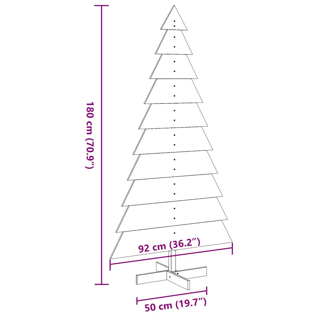 vidaXL Árbol de Navidad de adorno madera maciza pino blanco 180 cm