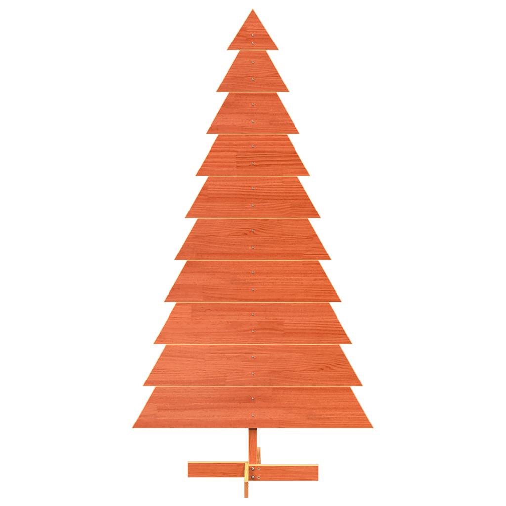 vidaXL Árbol Navidad de adorno madera maciza pino marrón cera 180 cm