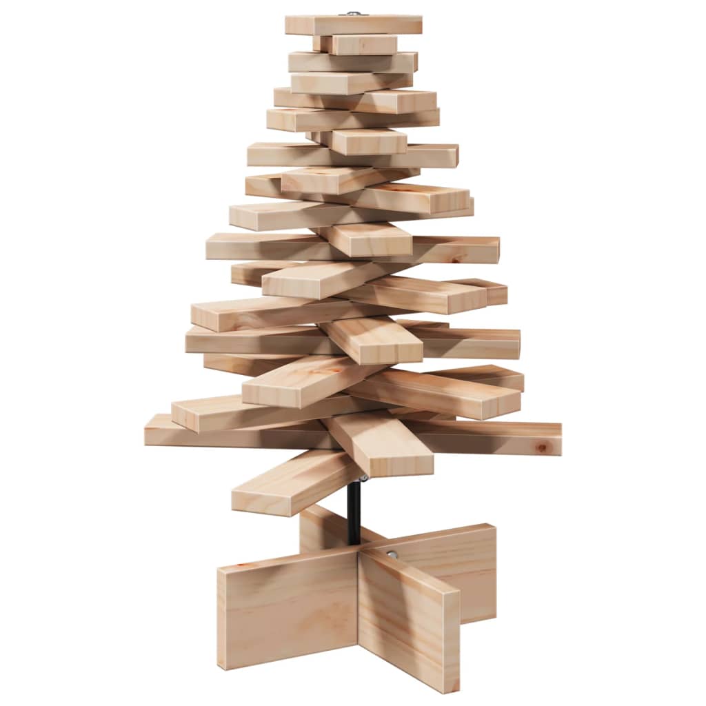 vidaXL Árbol de Navidad de madera de adorno madera maciza pino 60 cm