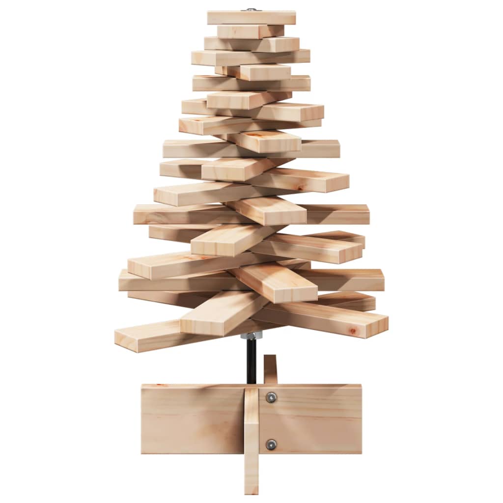 vidaXL Árbol de Navidad de madera de adorno madera maciza pino 60 cm