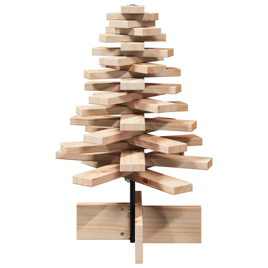 vidaXL Árbol de Navidad de madera de adorno madera maciza pino 60 cm