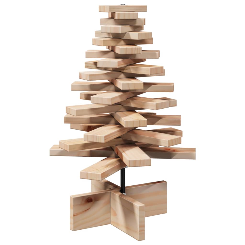 vidaXL Árbol de Navidad de madera de adorno madera maciza pino 60 cm