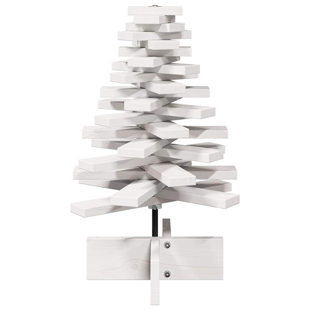 vidaXL Árbol de Navidad de adorno madera maciza pino blanco 60 cm