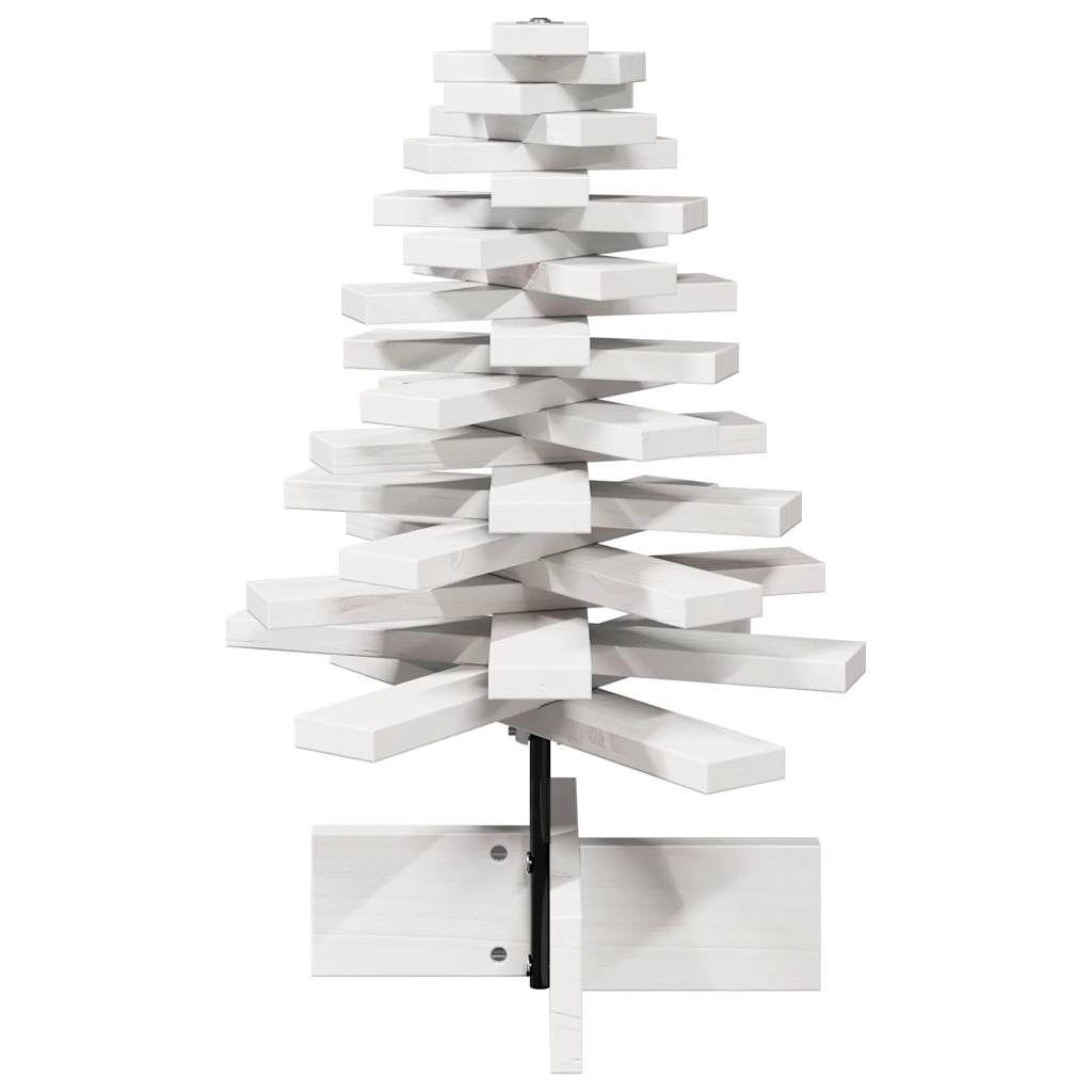 vidaXL Árbol de Navidad de adorno madera maciza pino blanco 60 cm