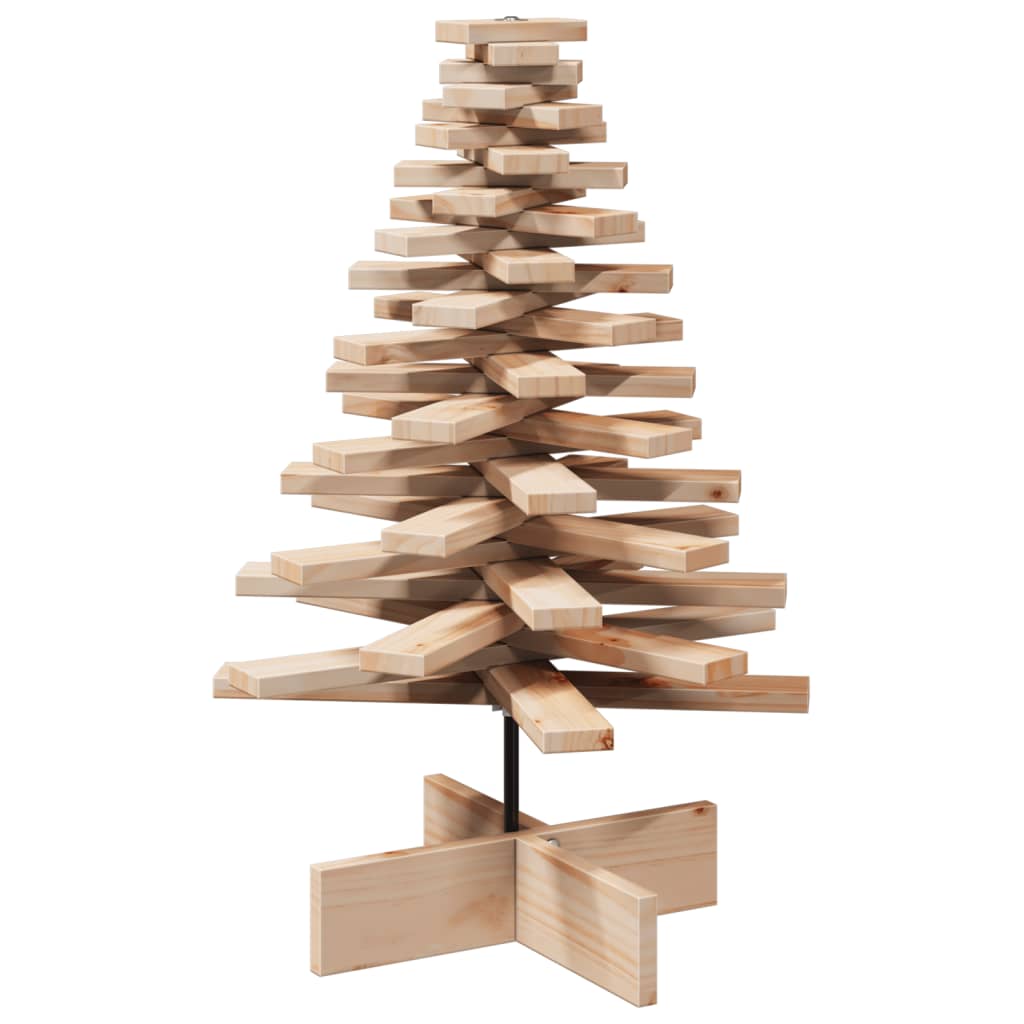 vidaXL Árbol de Navidad de madera de adorno madera maciza pino 80 cm