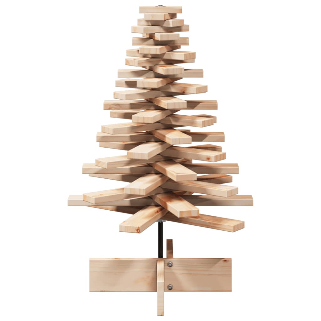 vidaXL Árbol de Navidad de madera de adorno madera maciza pino 80 cm