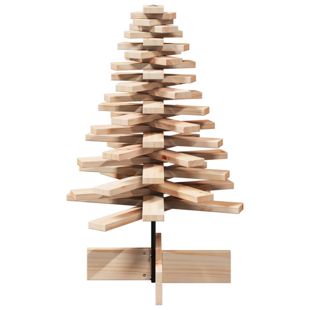 vidaXL Árbol de Navidad de madera de adorno madera maciza pino 80 cm