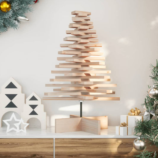 vidaXL Árbol de Navidad de madera de adorno madera maciza pino 80 cm