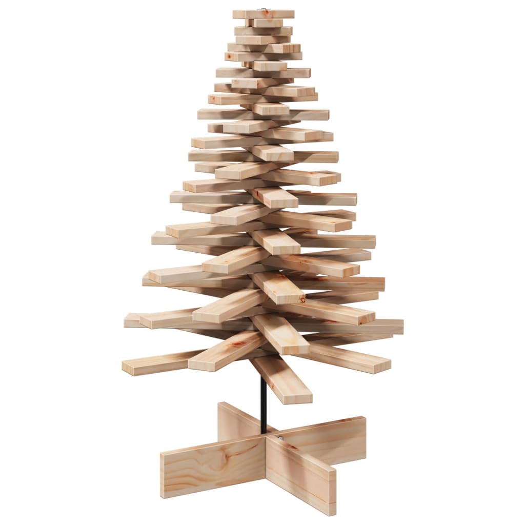 vidaXL Árbol de Navidad de madera de adorno madera maciza pino 100 cm