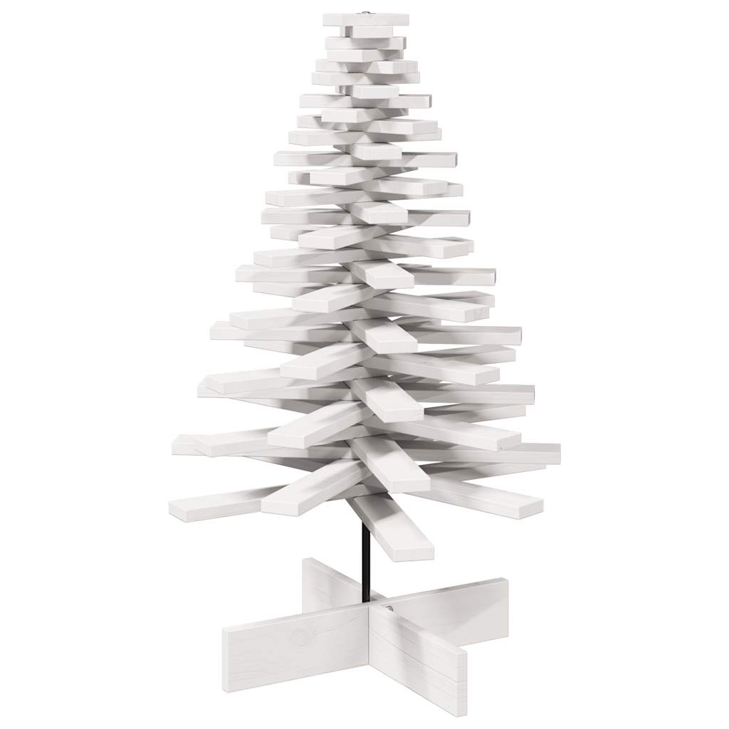 vidaXL Árbol de Navidad de adorno madera maciza pino blanco 100 cm