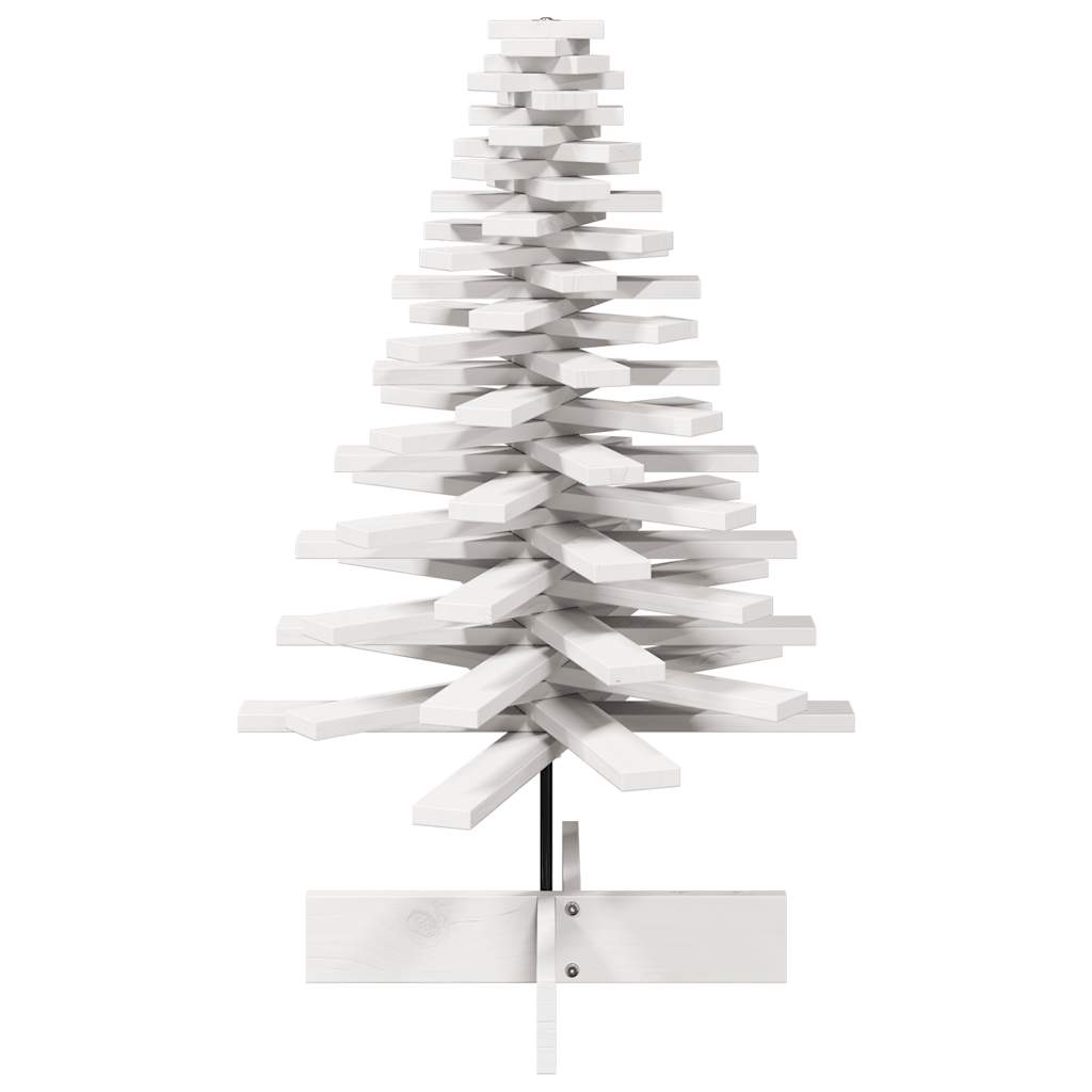 vidaXL Árbol de Navidad de adorno madera maciza pino blanco 100 cm