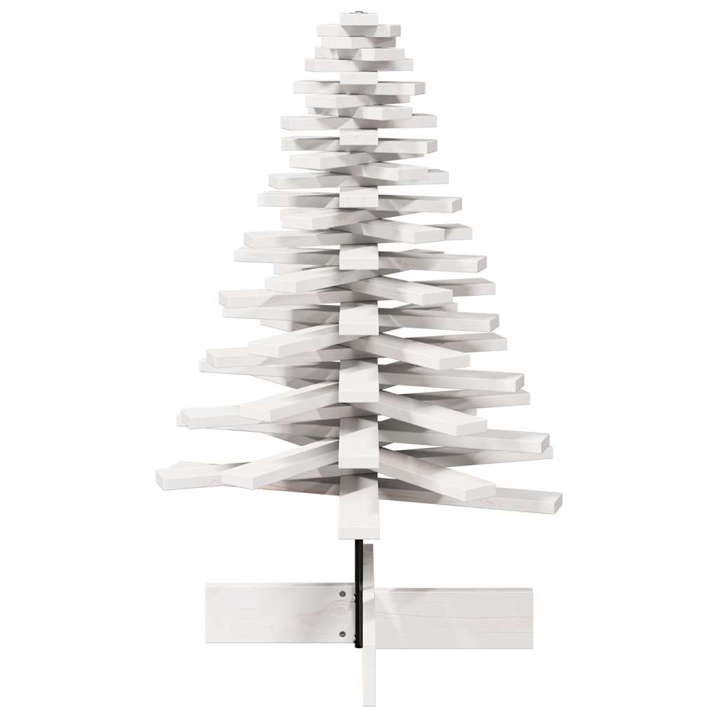 vidaXL Árbol de Navidad de adorno madera maciza pino blanco 100 cm