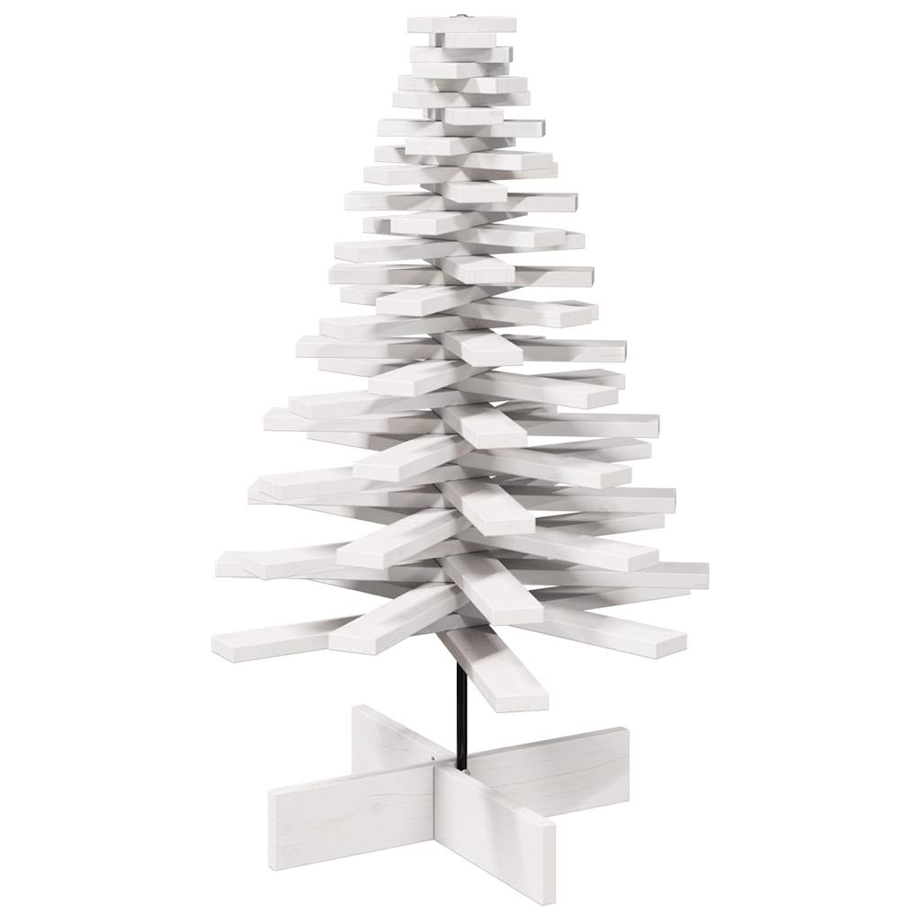 vidaXL Árbol de Navidad de adorno madera maciza pino blanco 100 cm