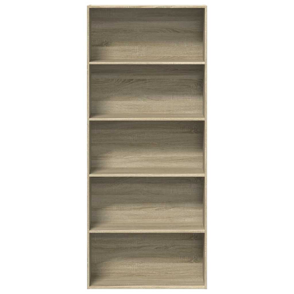 vidaXL Estantería madera ingeniería color roble 80x30x189cm