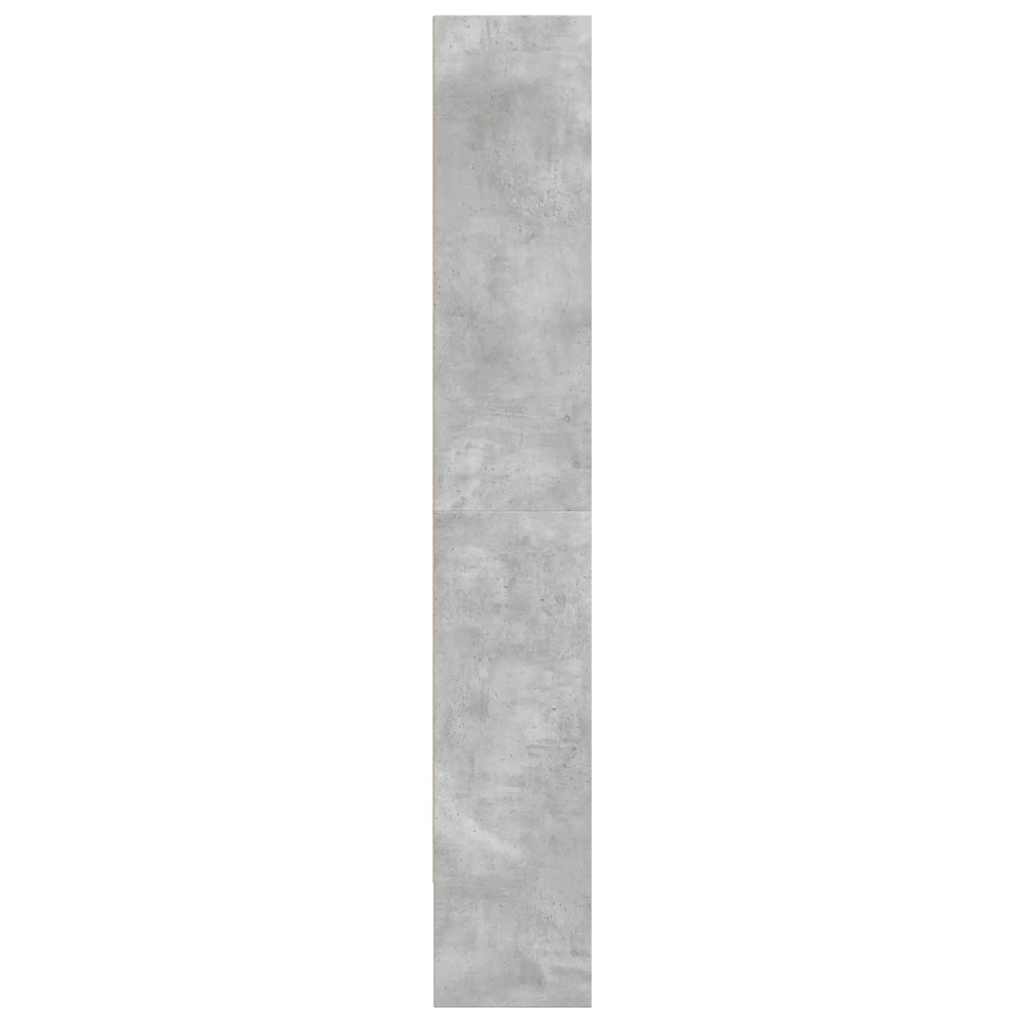 vidaXL Estantería madera ingeniería gris hormigón 80x30x189cm