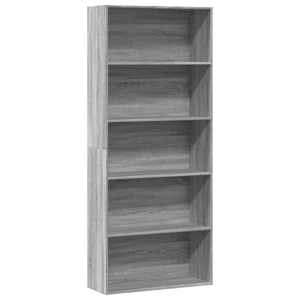 vidaXL Estantería madera ingeniería gris Sonoma 80x30x189cm