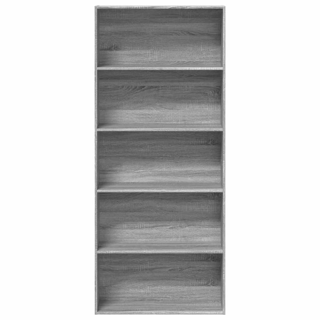 vidaXL Estantería madera ingeniería gris Sonoma 80x30x189cm