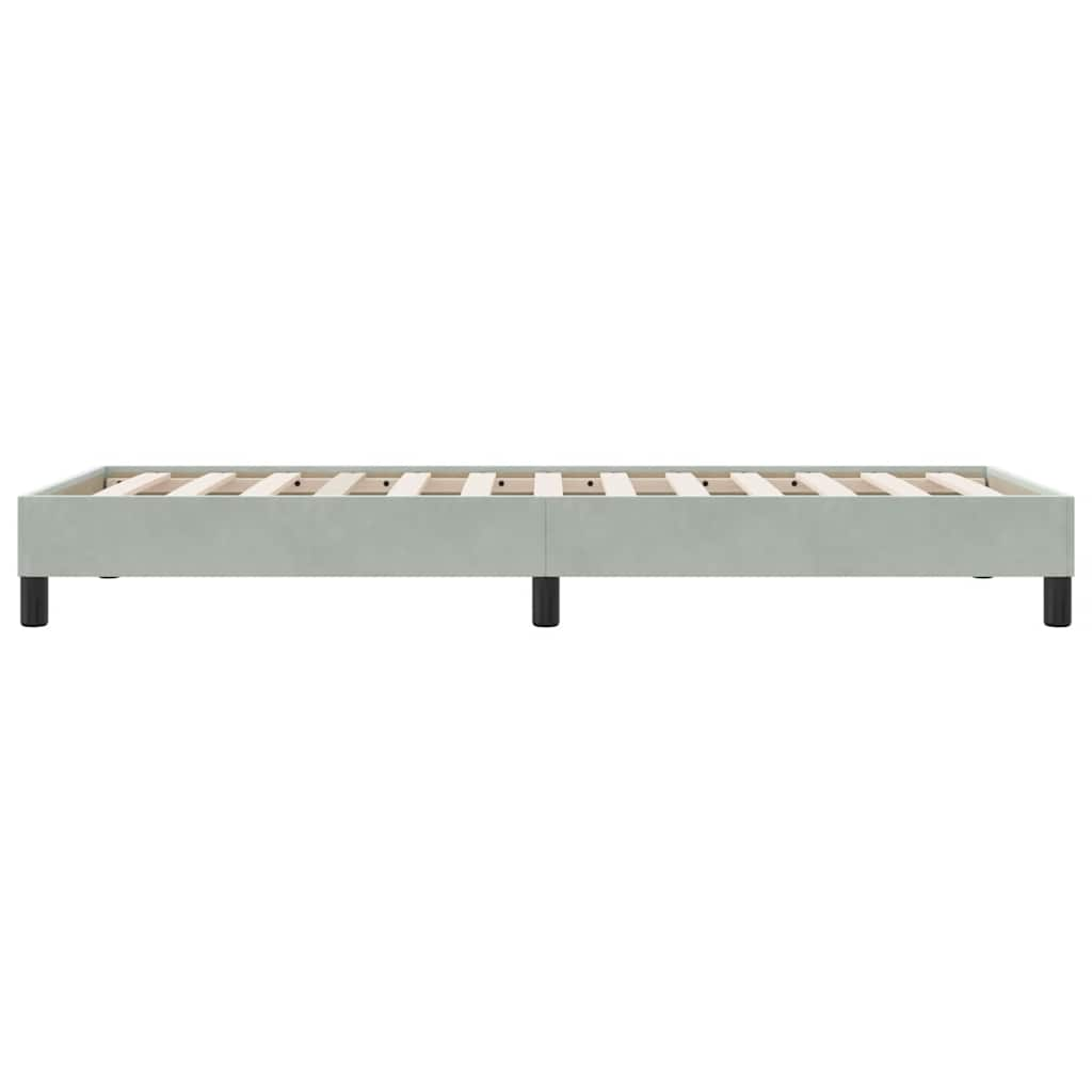 vidaXL Cama box spring sin colchón terciopelo gris claro 80x210 cm