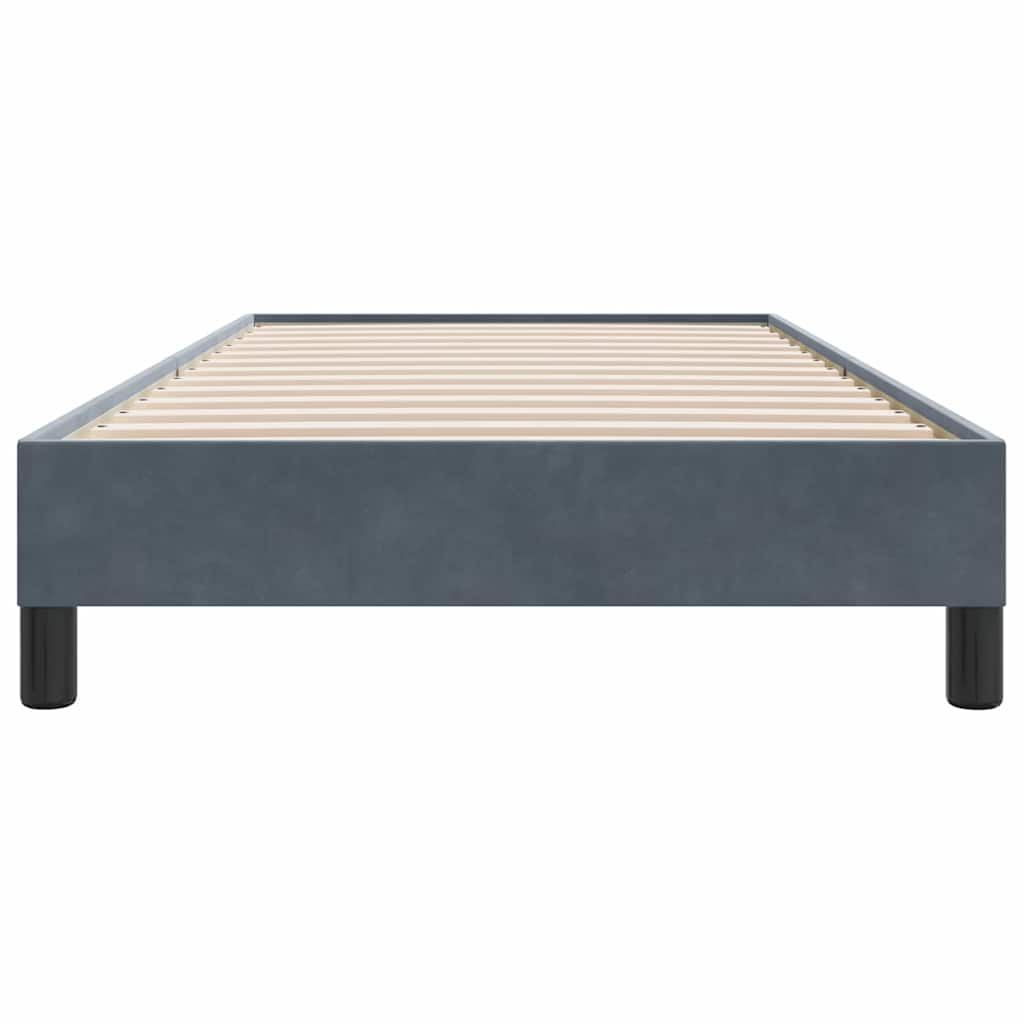 vidaXL Cama box spring sin colchón terciopelo gris oscuro 80x210 cm