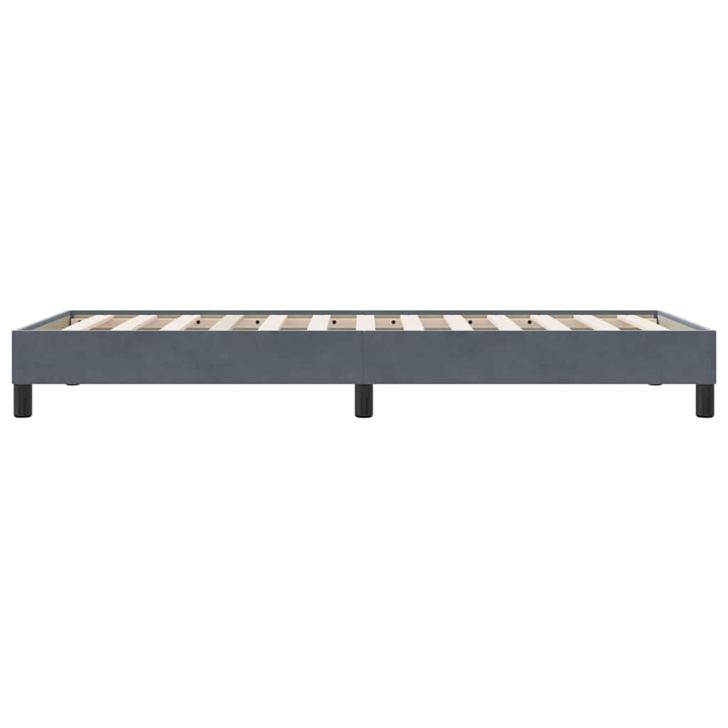 vidaXL Cama box spring sin colchón terciopelo gris oscuro 80x210 cm