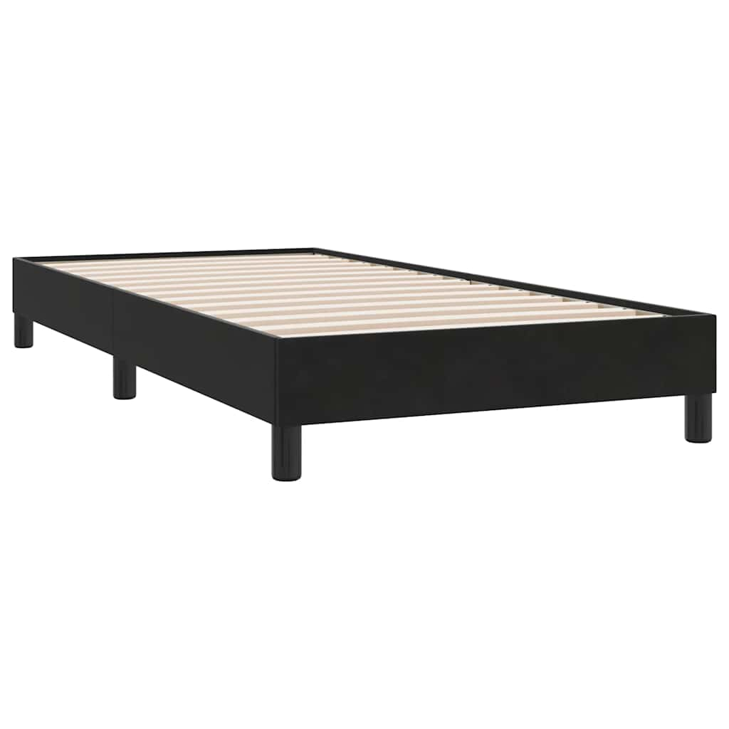 vidaXL Cama box spring sin colchón cuero sintético negro 80x210 cm