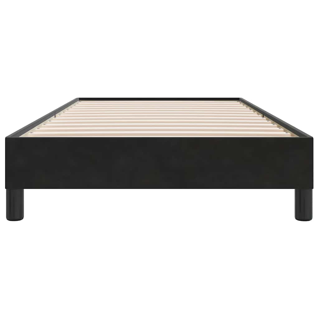 vidaXL Cama box spring sin colchón cuero sintético negro 80x210 cm