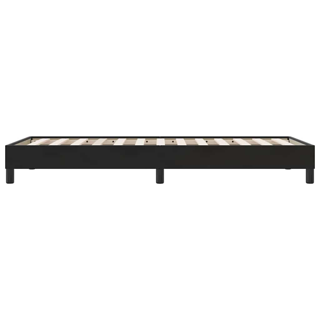 vidaXL Cama box spring sin colchón cuero sintético negro 80x210 cm