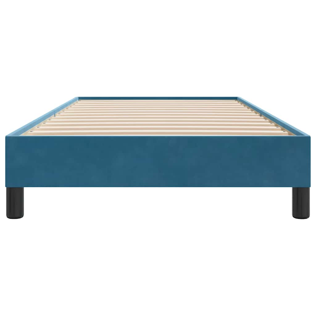 vidaXL Cama box spring sin colchón terciopelo azul oscuro 80x210 cm