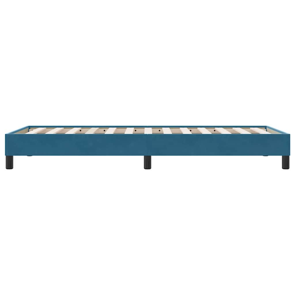 vidaXL Cama box spring sin colchón terciopelo azul oscuro 80x210 cm