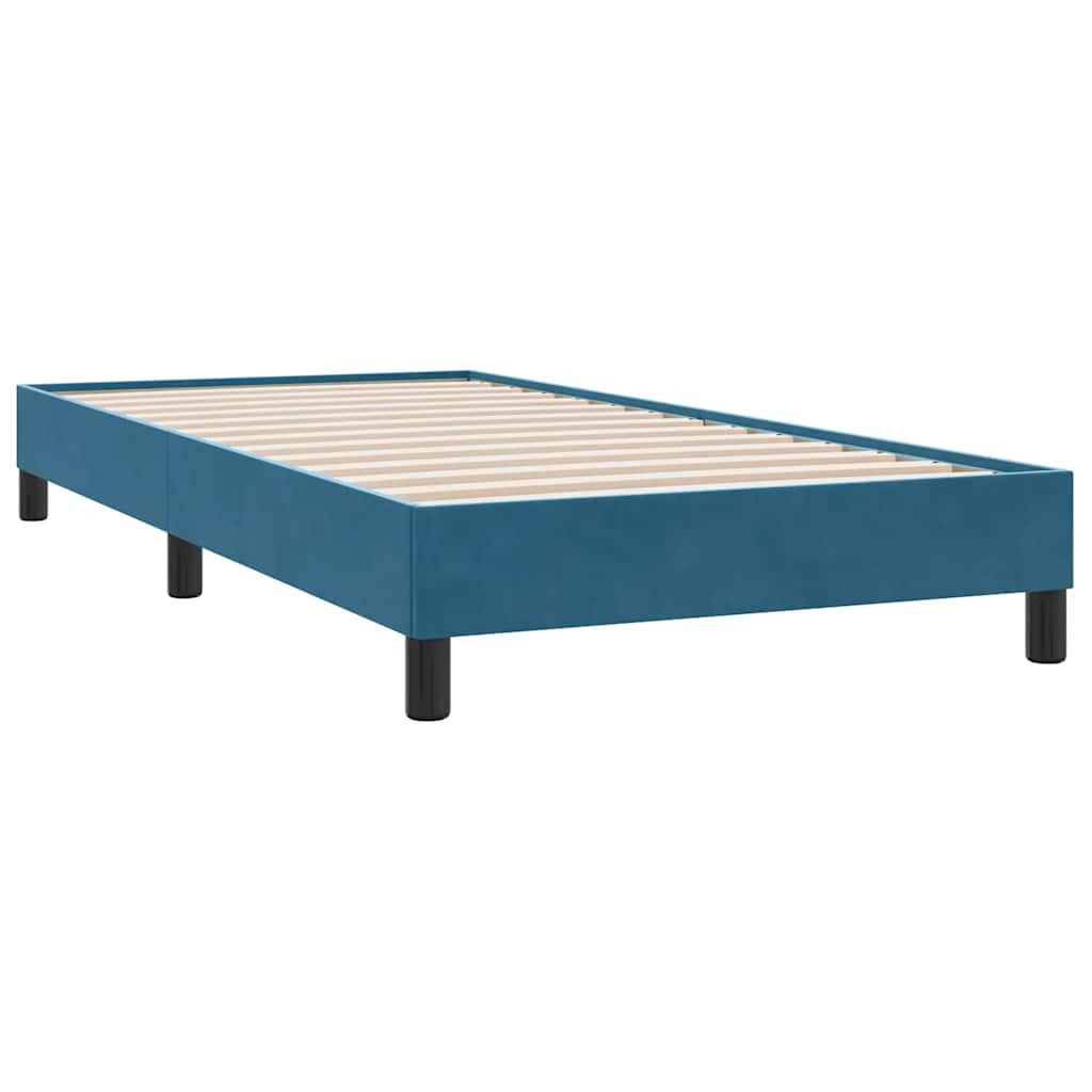 vidaXL Cama box spring sin colchón terciopelo azul oscuro 80x210 cm