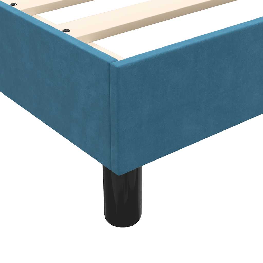 vidaXL Cama box spring sin colchón terciopelo azul oscuro 80x210 cm