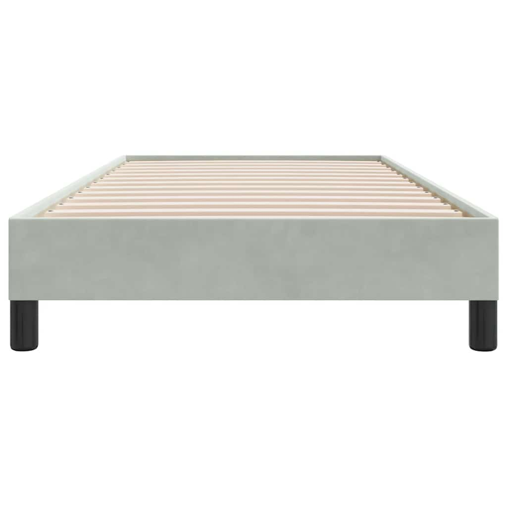 vidaXL Cama box spring sin colchón terciopelo gris claro 90x210 cm