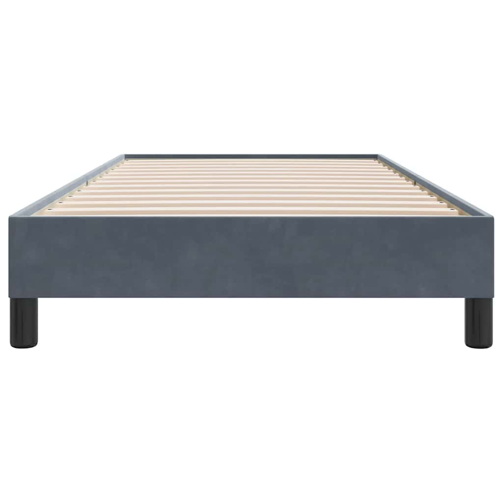 vidaXL Cama box spring sin colchón terciopelo gris oscuro 90x210 cm