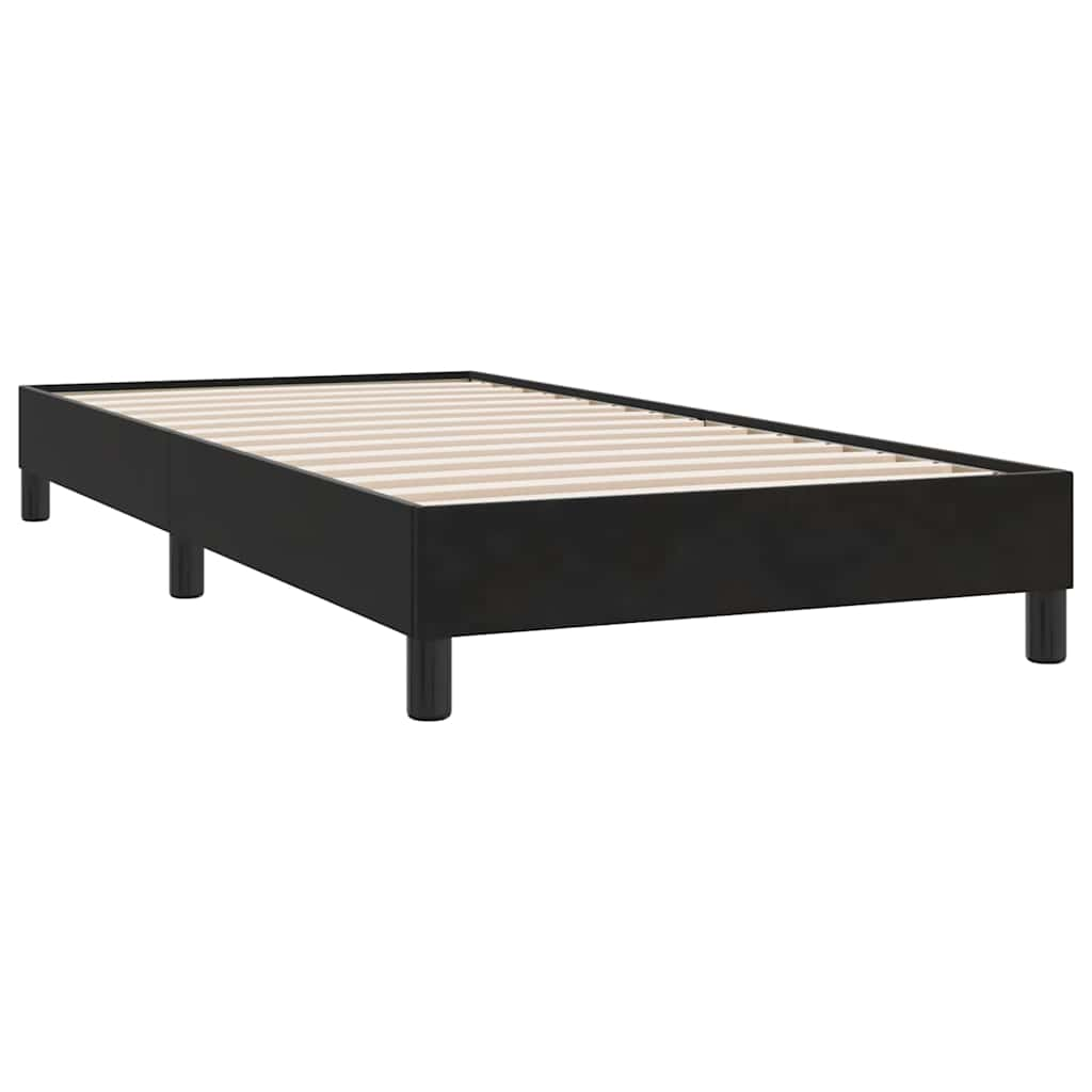 vidaXL Cama box spring sin colchón cuero sintético negro 90x210 cm