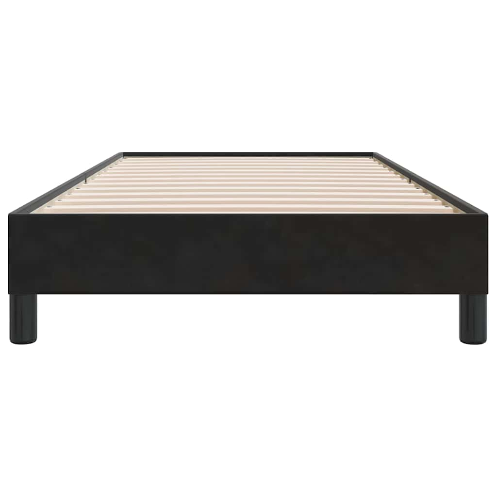 vidaXL Cama box spring sin colchón cuero sintético negro 90x210 cm