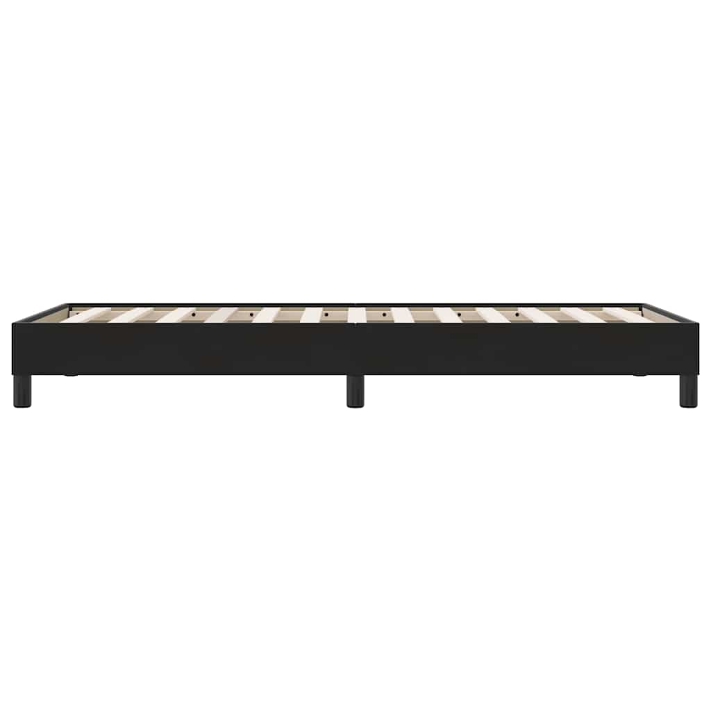 vidaXL Cama box spring sin colchón cuero sintético negro 90x210 cm