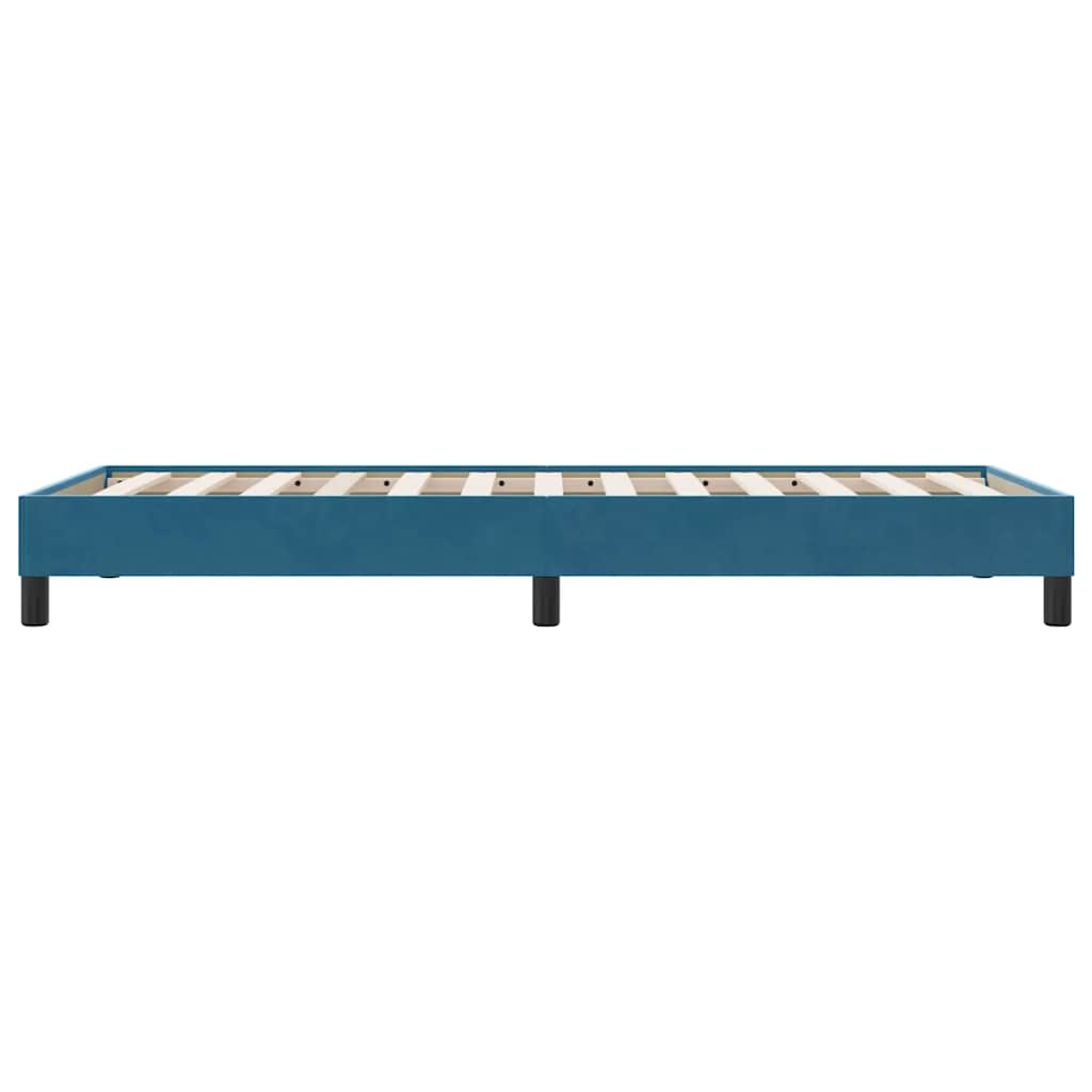 vidaXL Cama box spring sin colchón terciopelo azul oscuro 90x210 cm