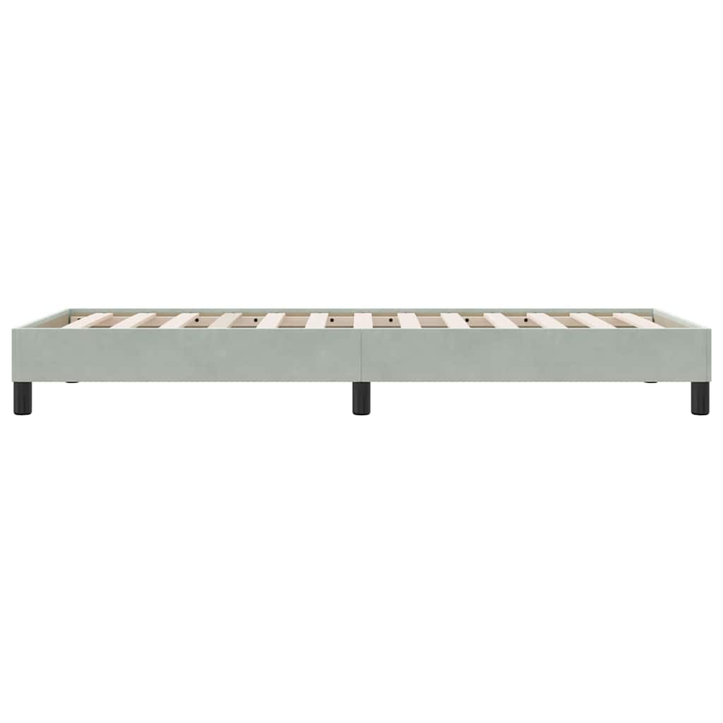 vidaXL Cama box spring sin colchón terciopelo gris claro 100x210 cm