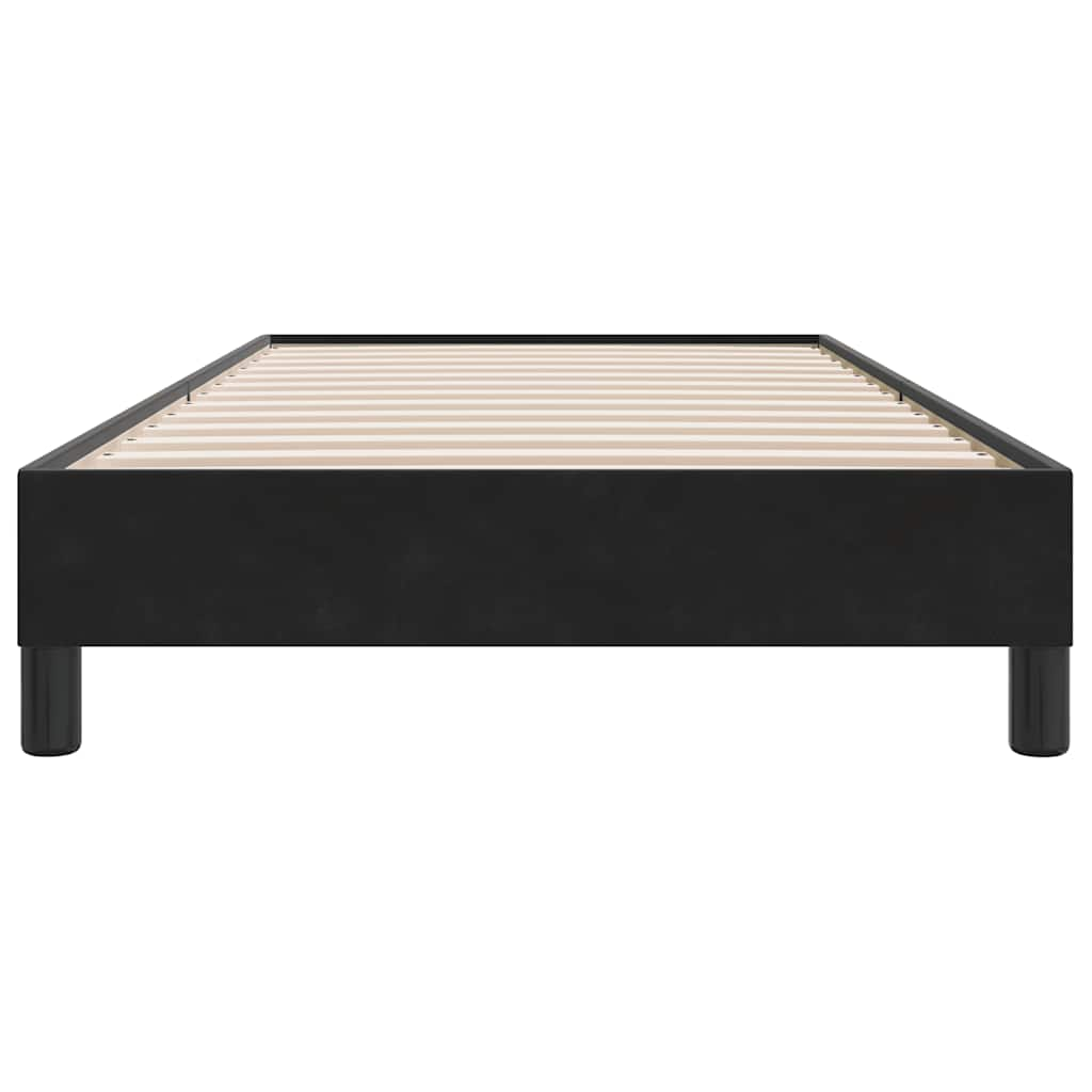 vidaXL Cama box spring sin colchón cuero sintético negro 100x210 cm