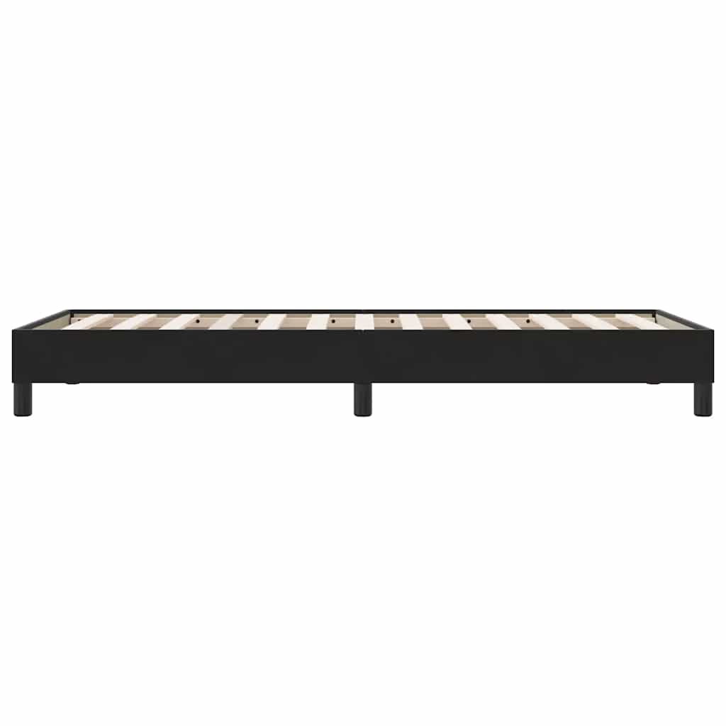 vidaXL Cama box spring sin colchón cuero sintético negro 100x210 cm