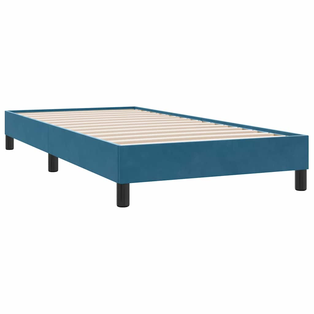 vidaXL Cama box spring sin colchón terciopelo azul oscuro 100x210 cm