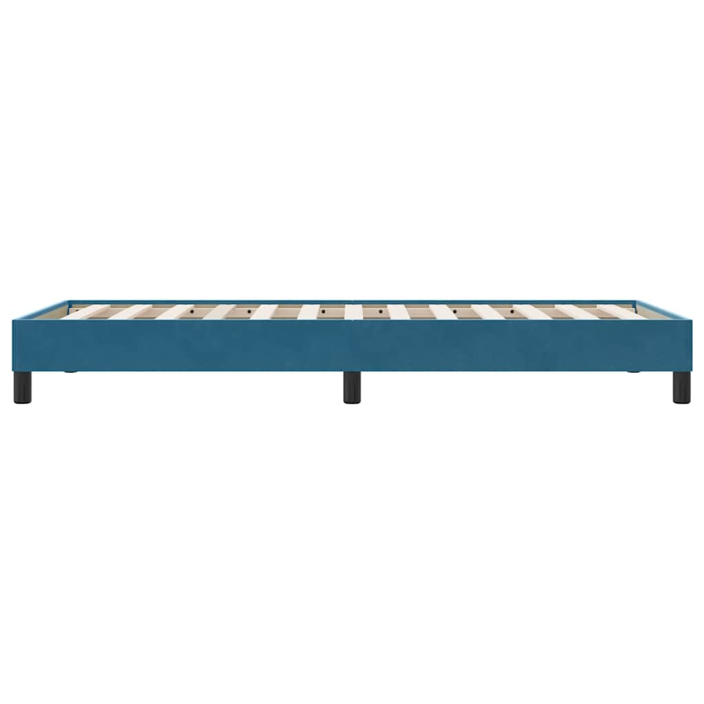 vidaXL Cama box spring sin colchón terciopelo azul oscuro 100x210 cm