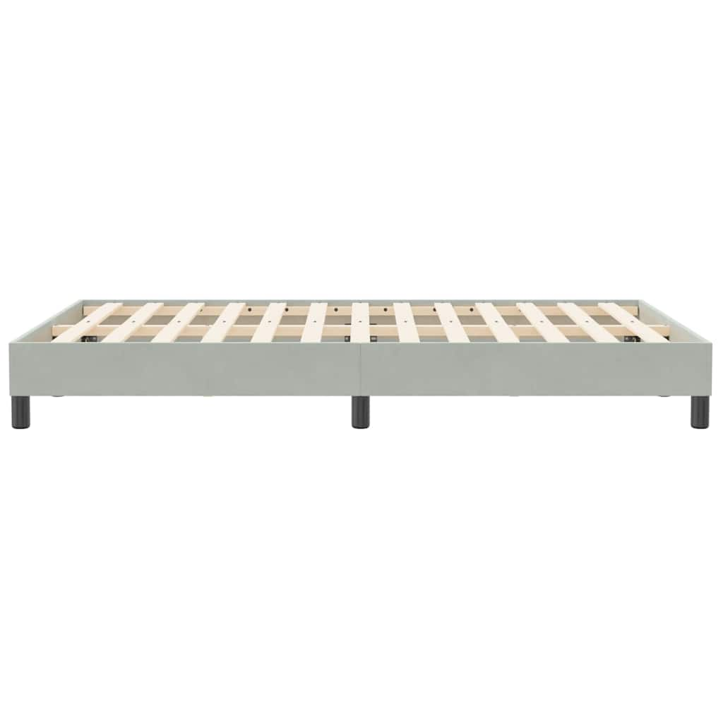 vidaXL Cama box spring sin colchón terciopelo gris claro 120x210 cm