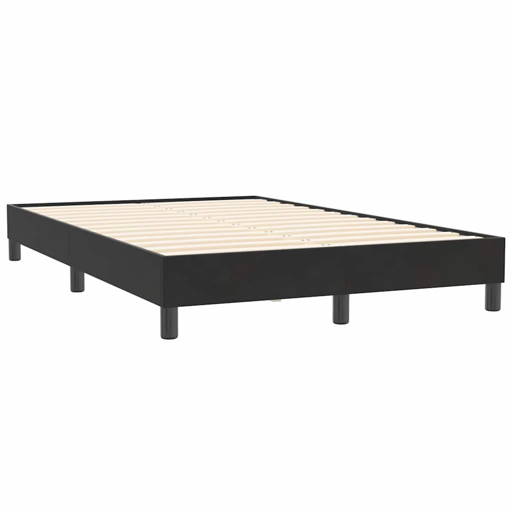 vidaXL Cama box spring sin colchón cuero sintético negro 120x210 cm