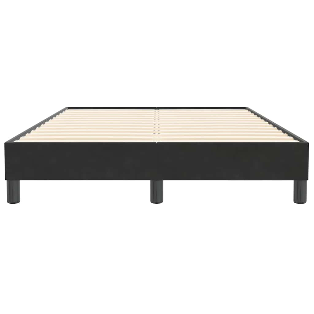 vidaXL Cama box spring sin colchón cuero sintético negro 120x210 cm