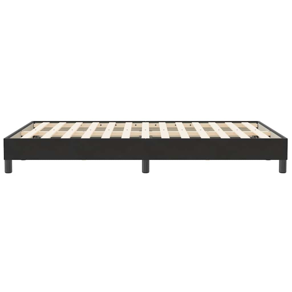 vidaXL Cama box spring sin colchón cuero sintético negro 120x210 cm