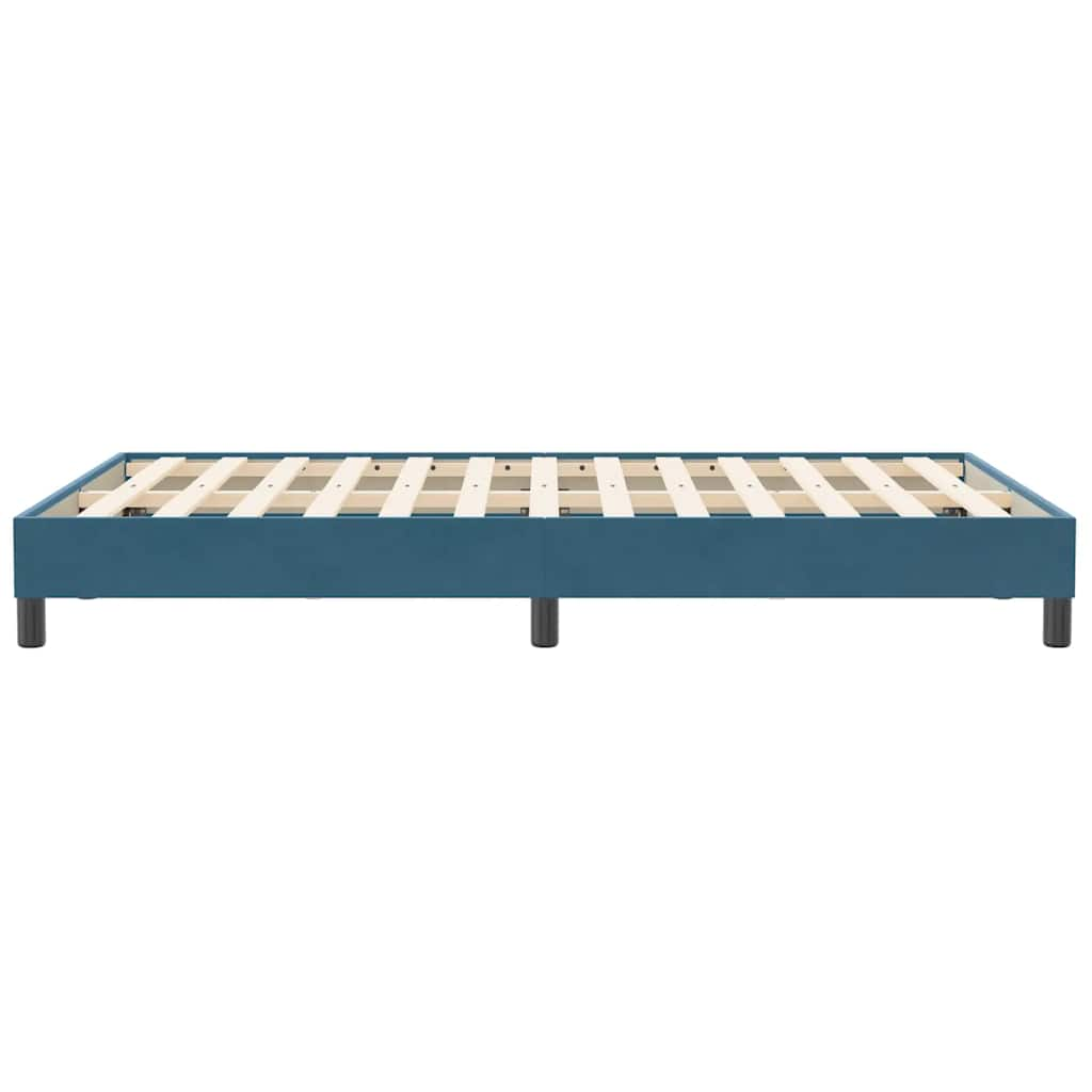 vidaXL Cama box spring sin colchón terciopelo azul oscuro 120x210 cm