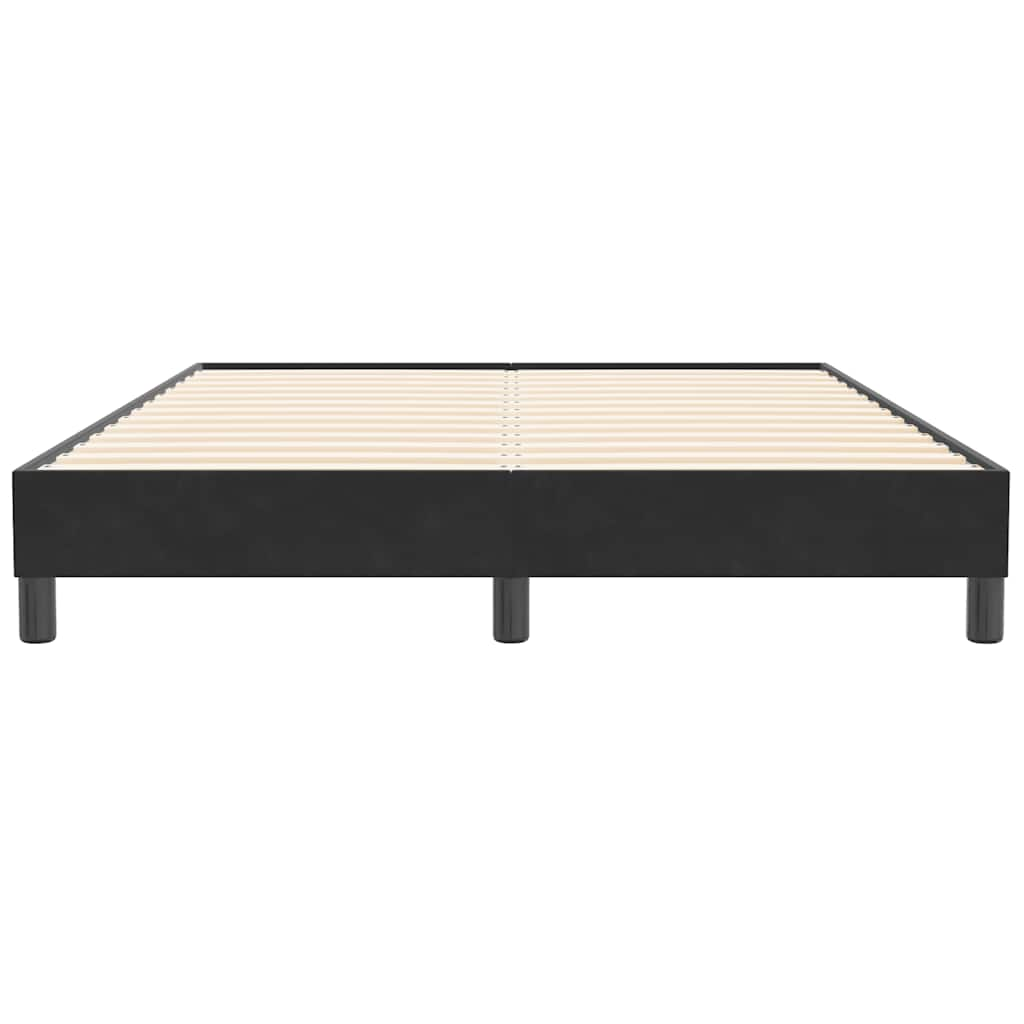 vidaXL Cama box spring sin colchón cuero sintético negro 140x210 cm